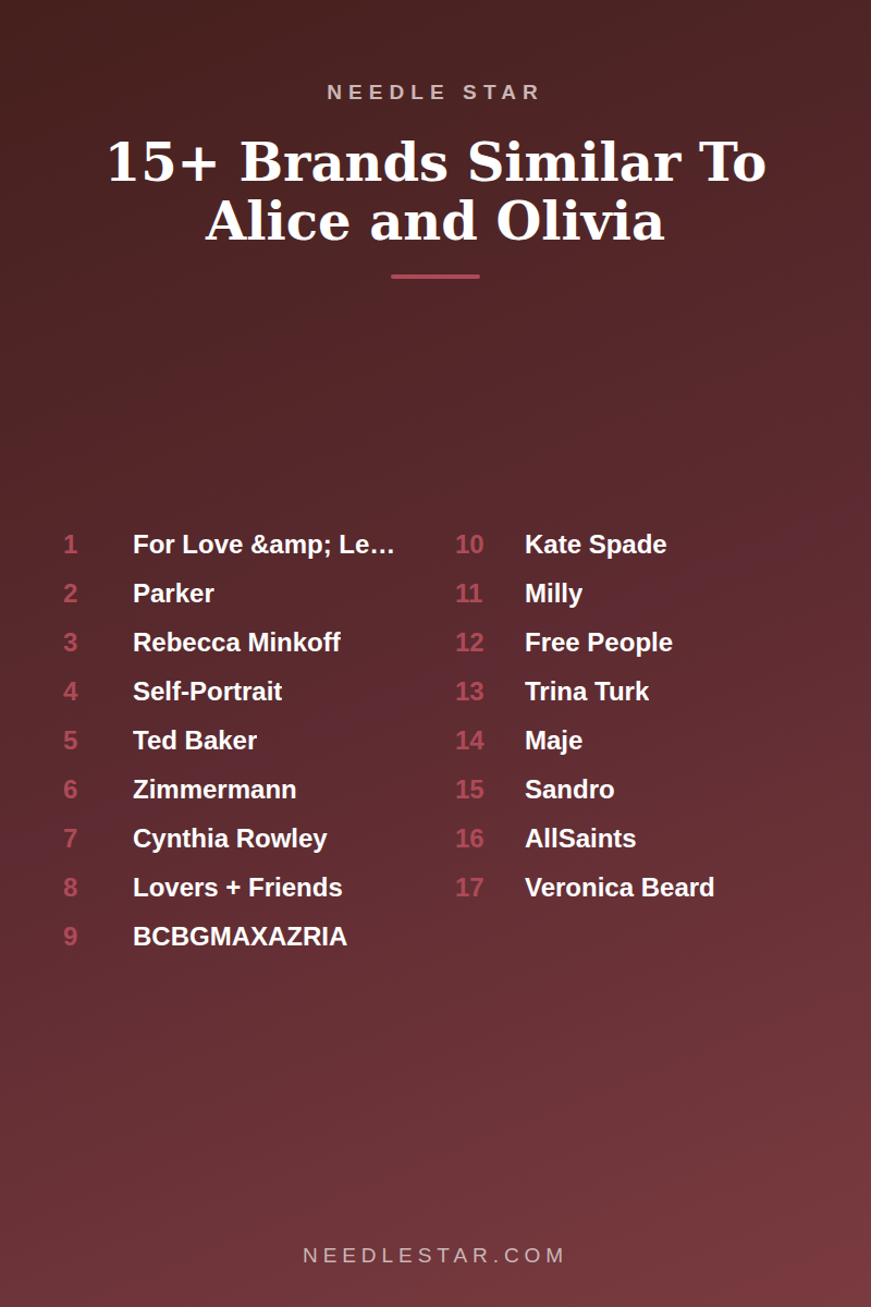 The Full List: 15+ Brands Similar To Alice and Olivia