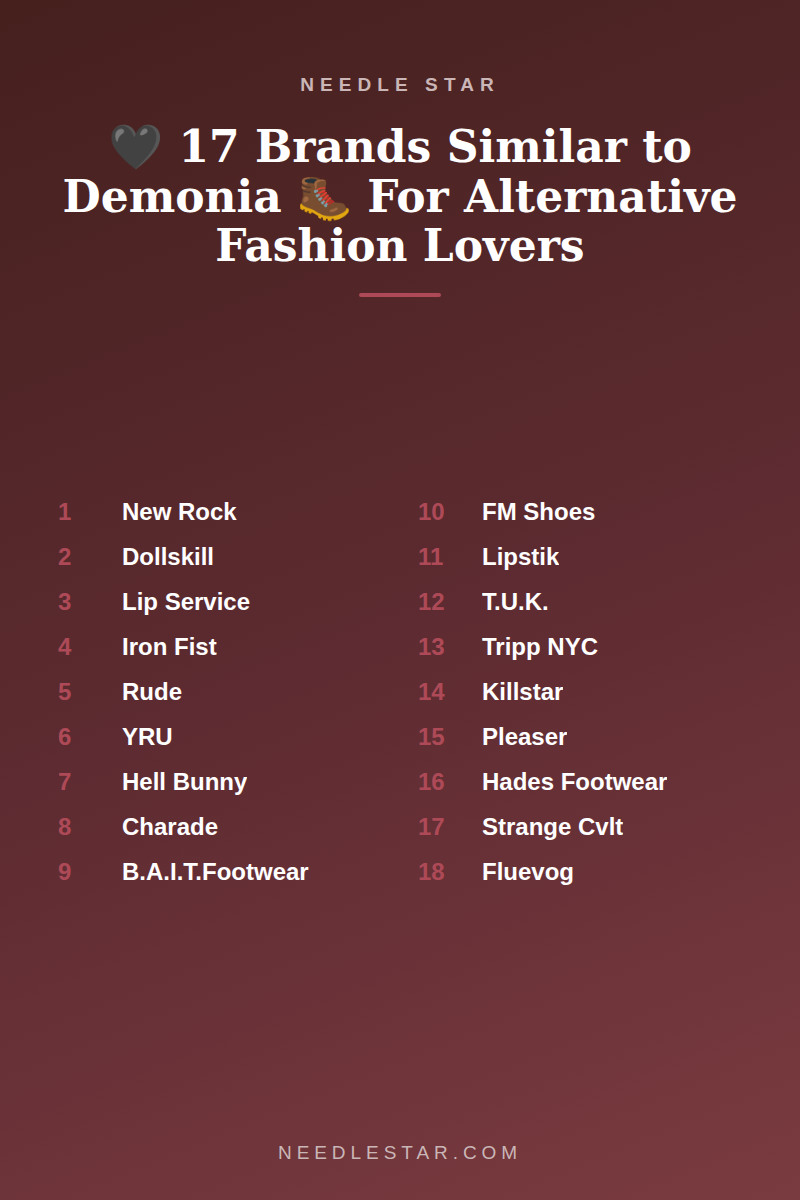 The Full List: 🖤 17 Brands Similar to Demonia 🥾 For Alternative Fashion Lovers