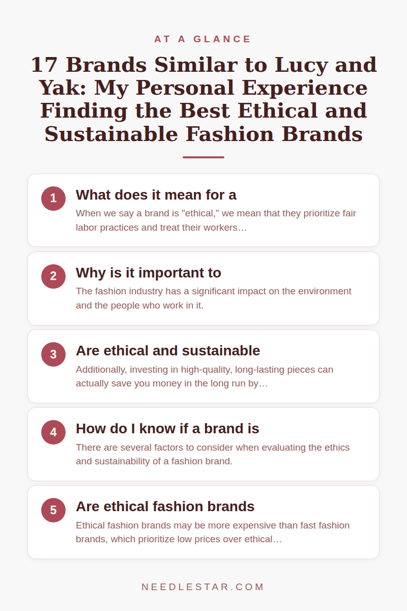 At a Glance: 17 Brands Similar to Lucy and Yak: My Personal Experience Finding the Best Ethical and Sustainable Fashion Brands
