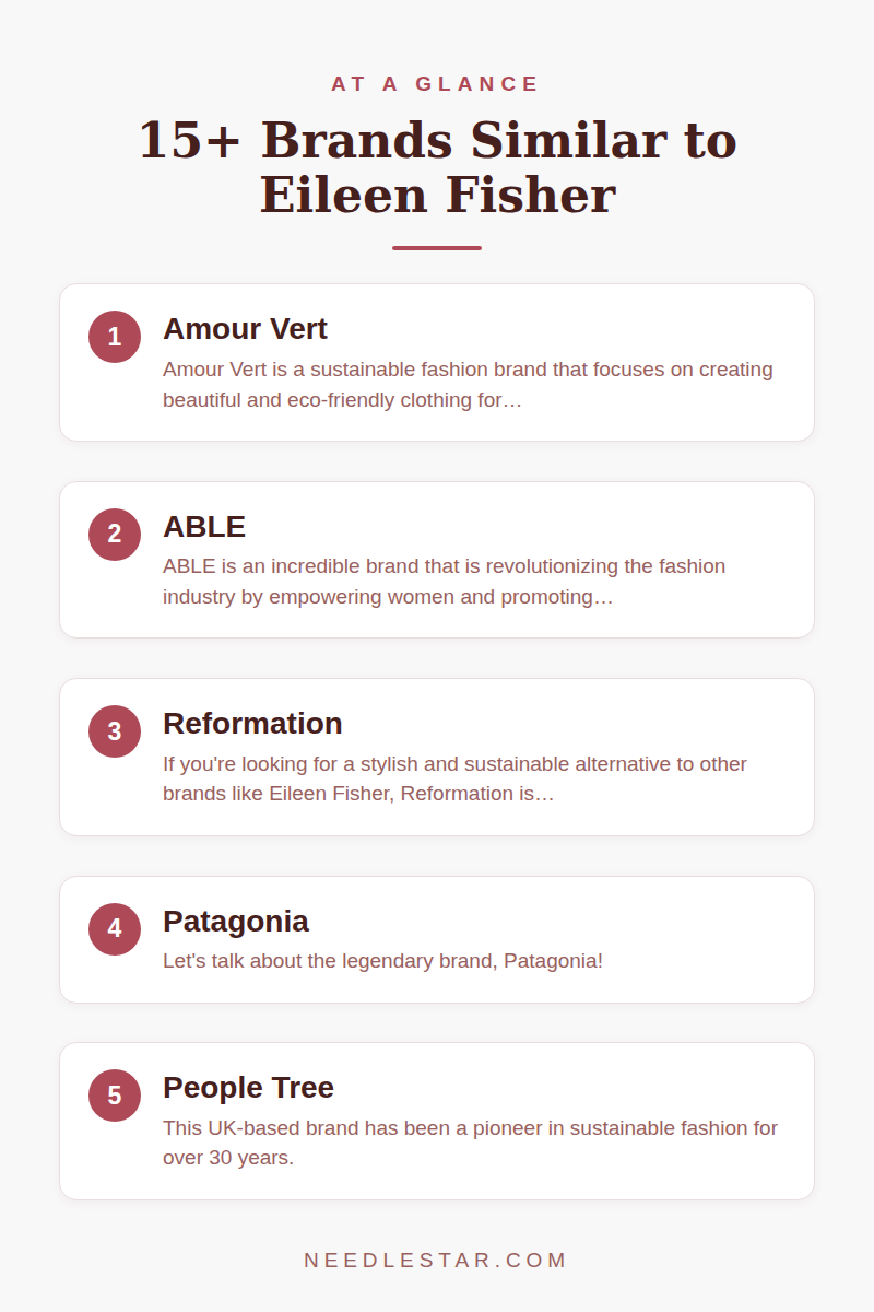 At a Glance: 15+ Brands Similar to Eileen Fisher