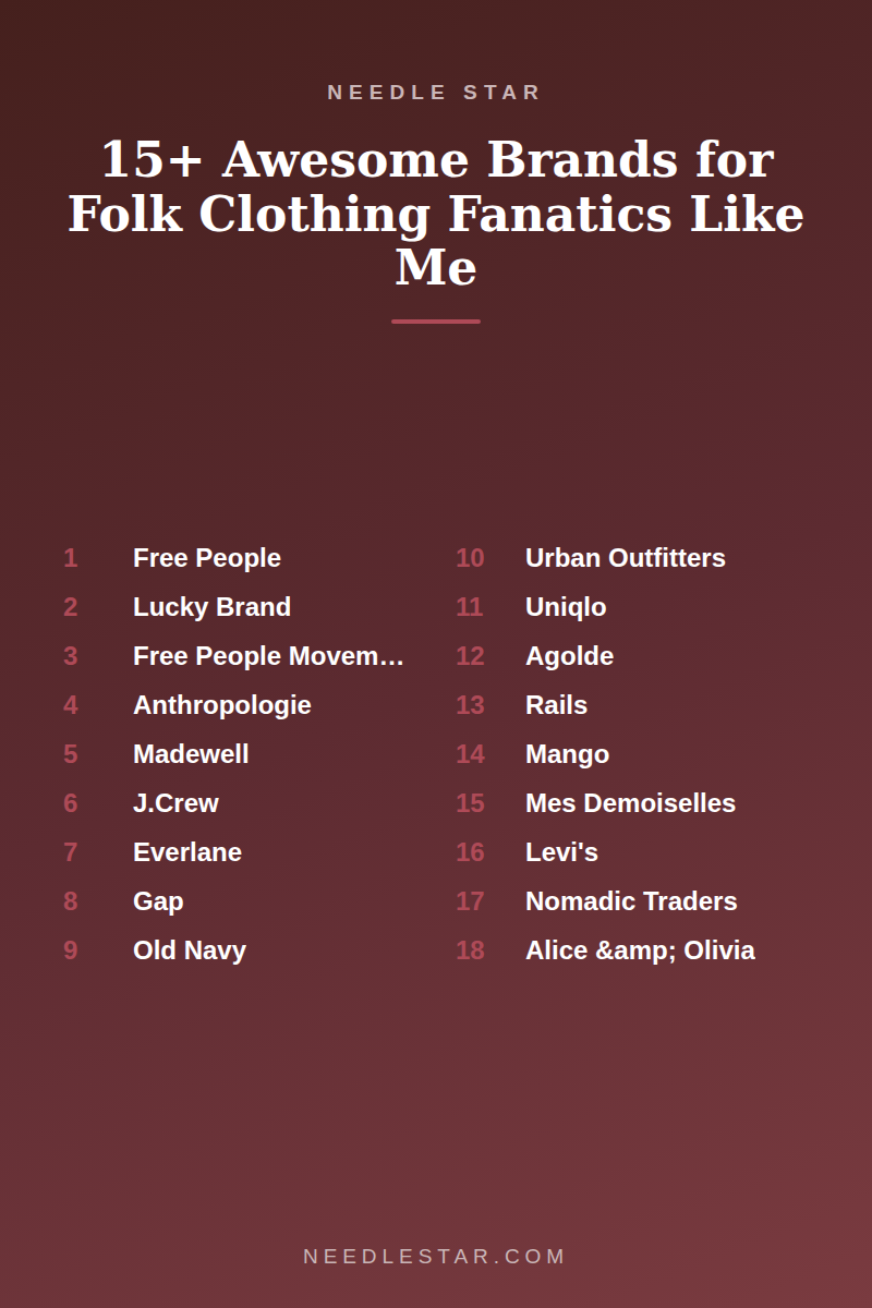 The Full List: 15+ Awesome Brands for Folk Clothing Fanatics Like Me