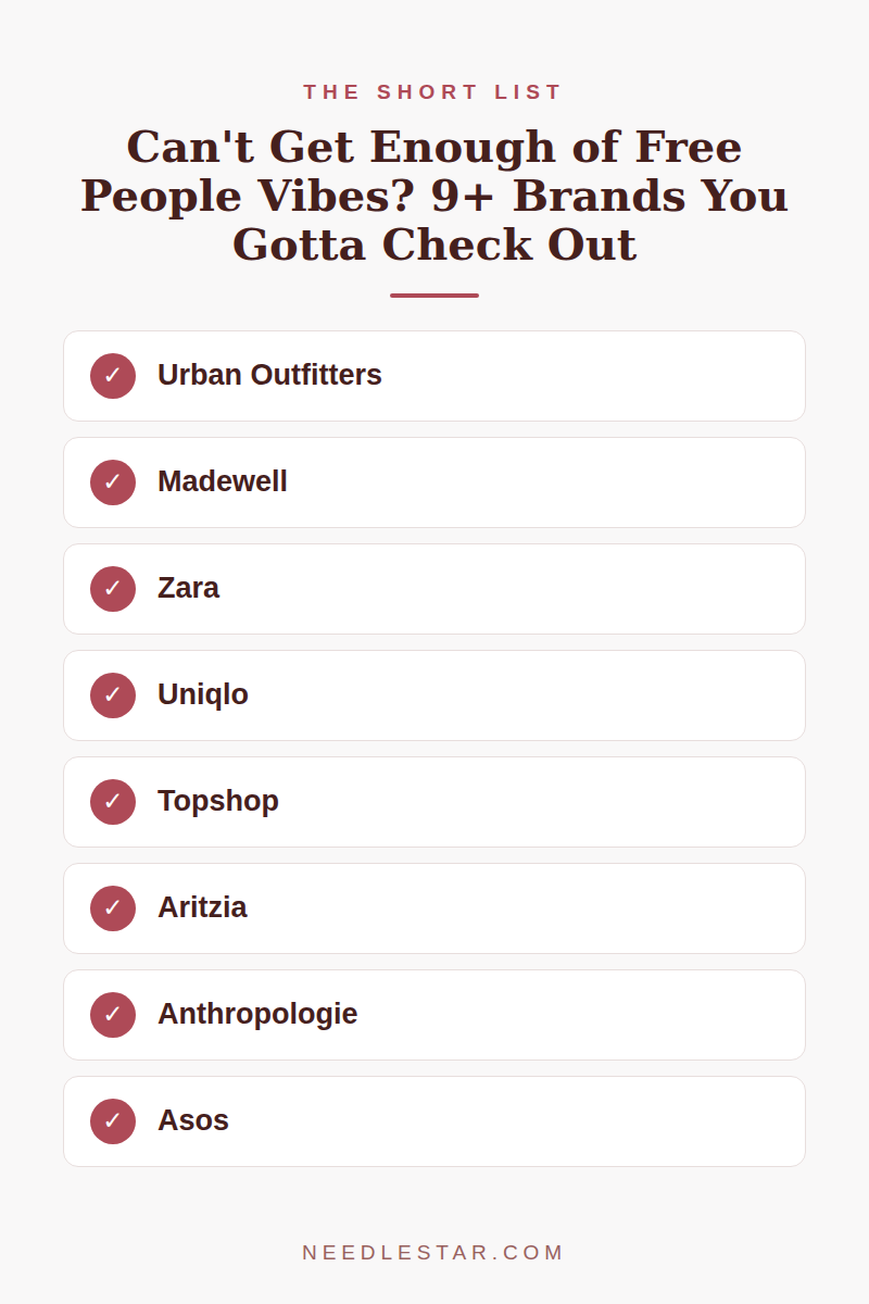 The Short List: Can't Get Enough of Free People Vibes? 9+ Brands You Gotta Check Out