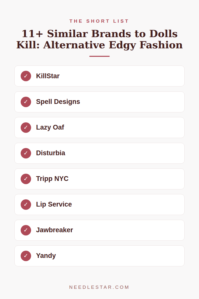 The Short List: 11+ Similar Brands to Dolls Kill: Alternative Edgy Fashion