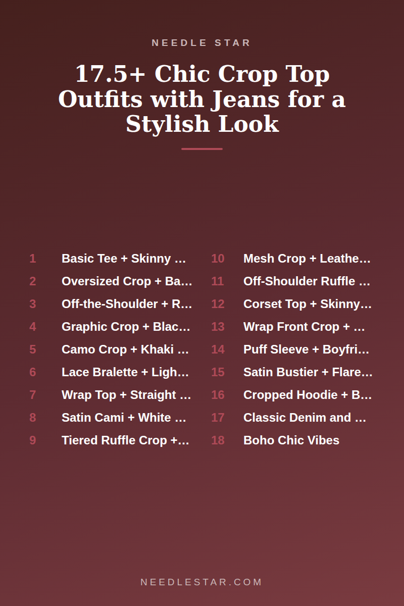 The Full List: 17.5+ Chic Crop Top Outfits with Jeans for a Stylish Look