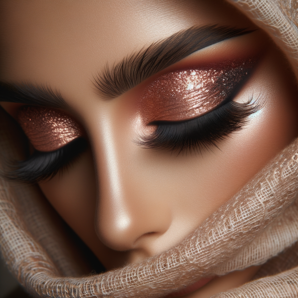 makeup-for-copper-dress