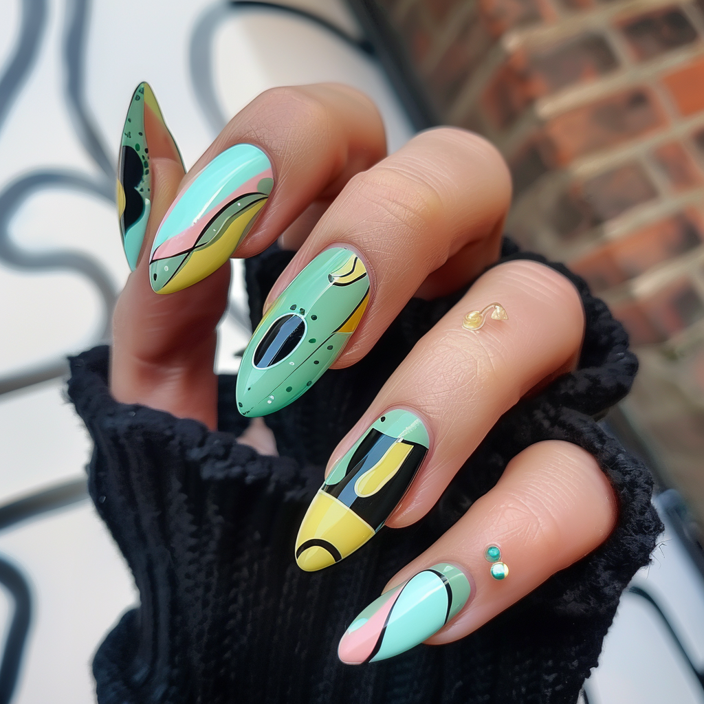 mint-green-nails