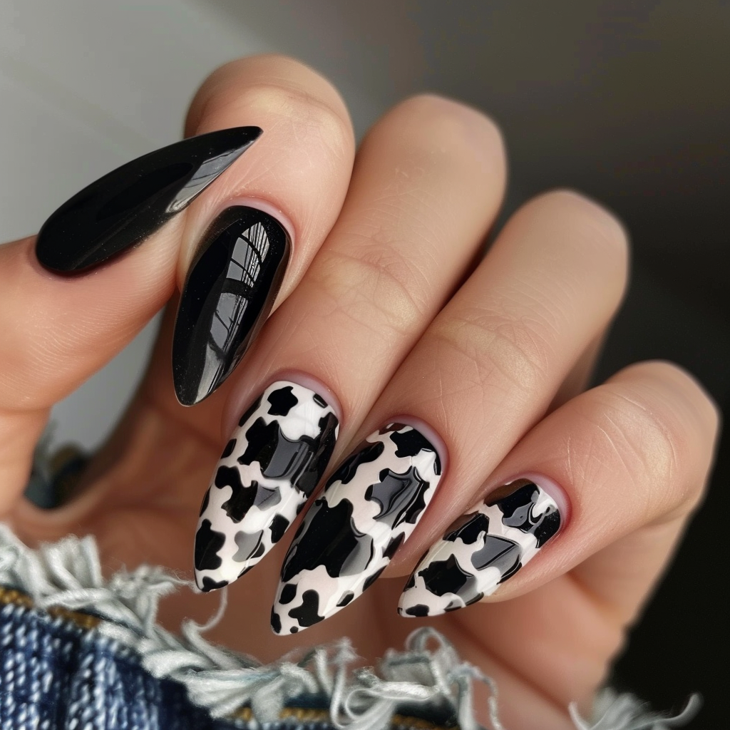 black-and-white-nails