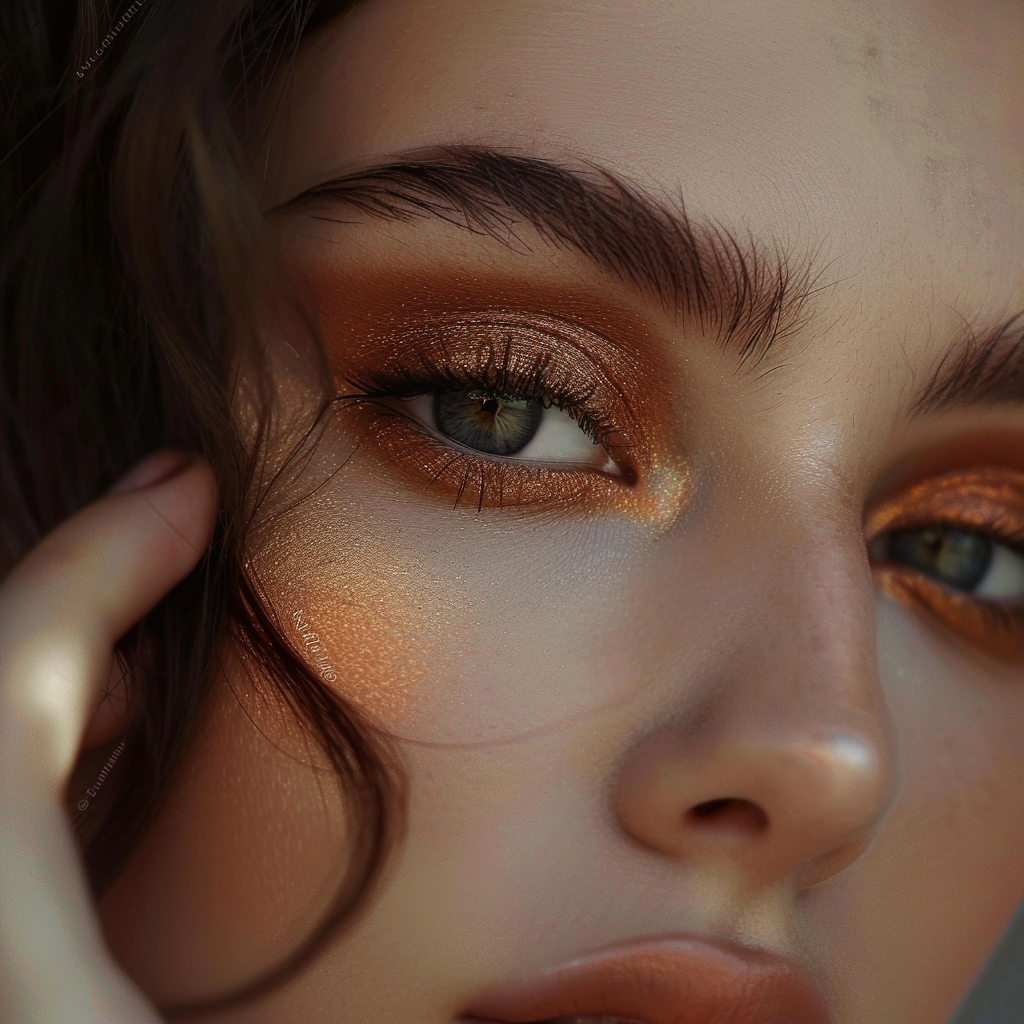 makeup-for-copper-dress