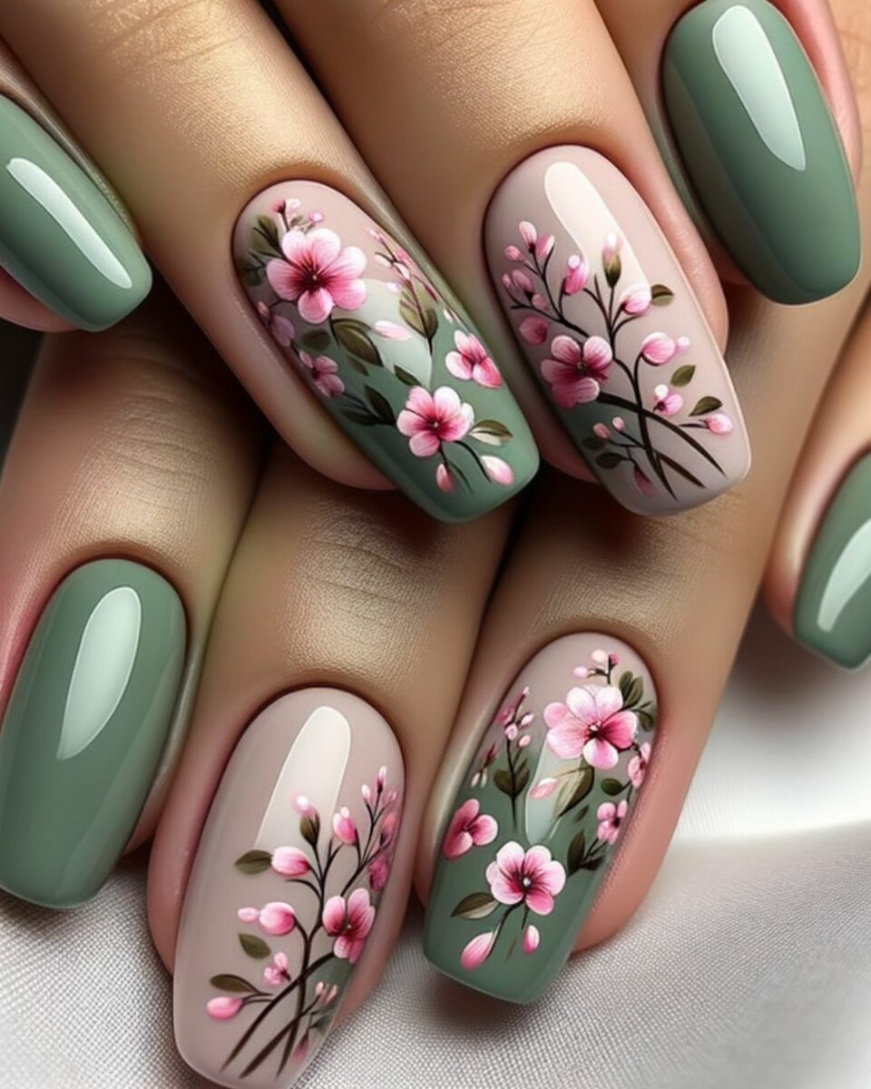 Nail Colors for Champagne Dresses