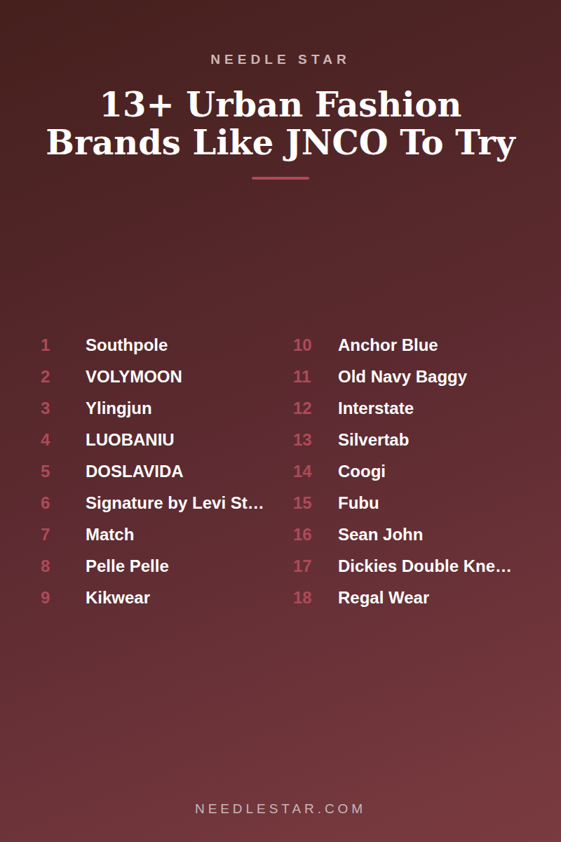 The Full List: 13+ Urban Fashion Brands Like JNCO To Try : A Baggy Trend with Style!