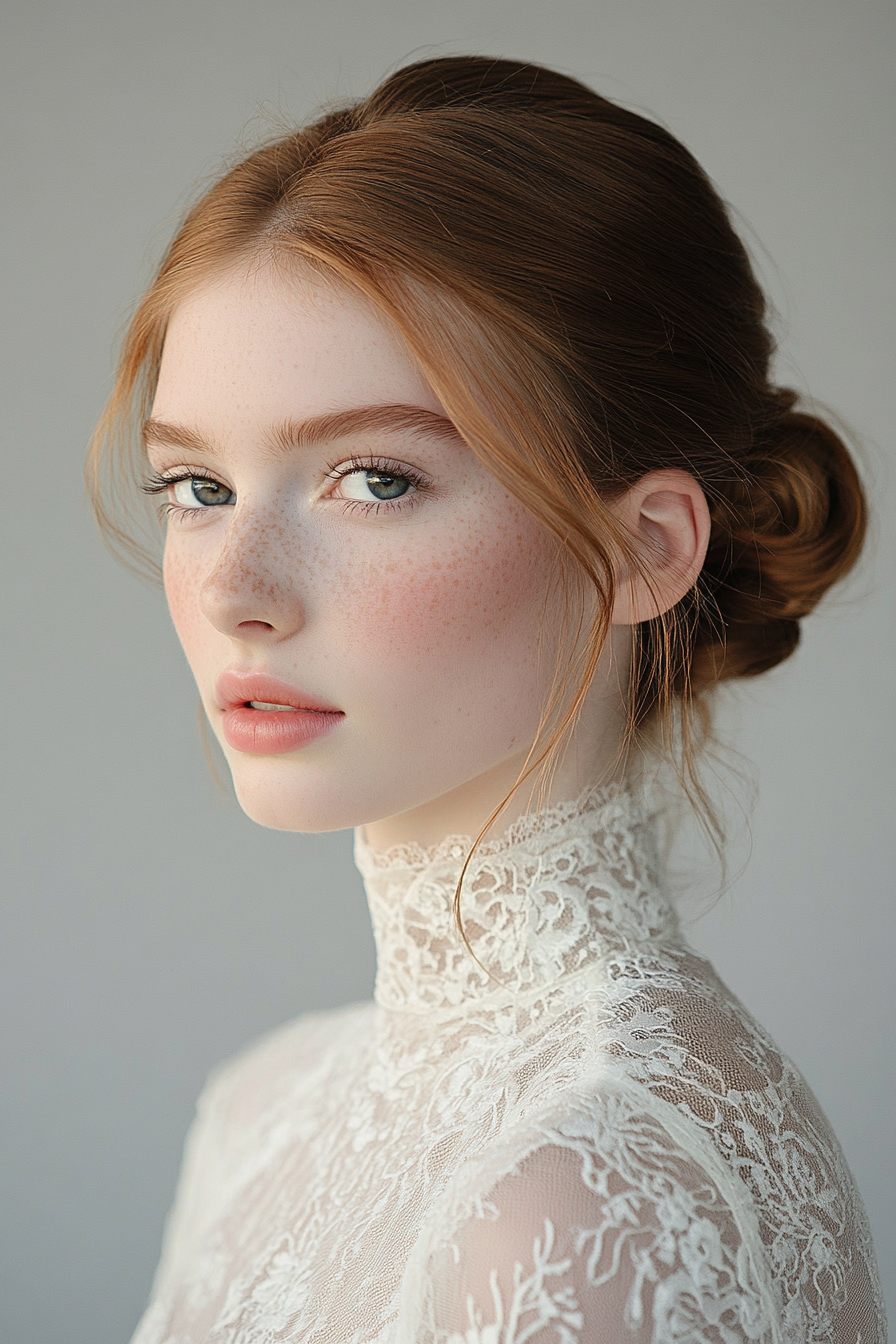 high-neck-dress-hairstyles
