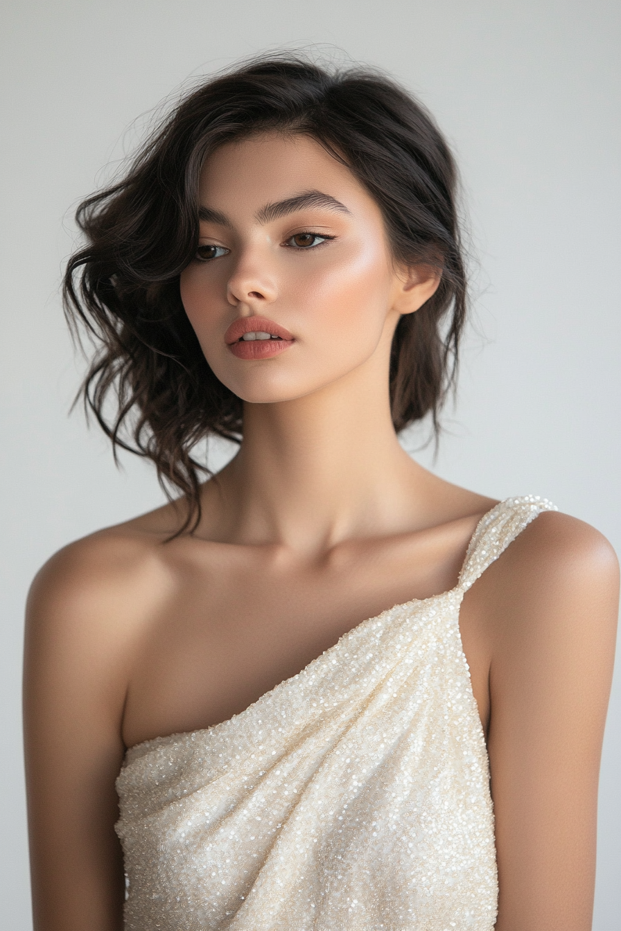 airstyles-to-complement-your-one-shoulder-dress