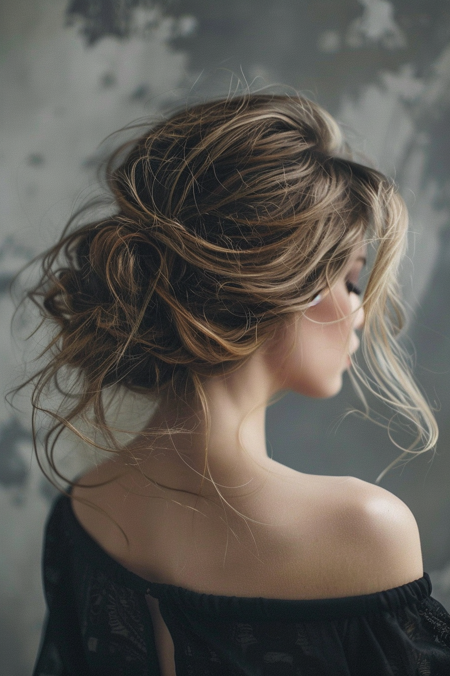 hairstyles-for-off-the-shoulder-dress 