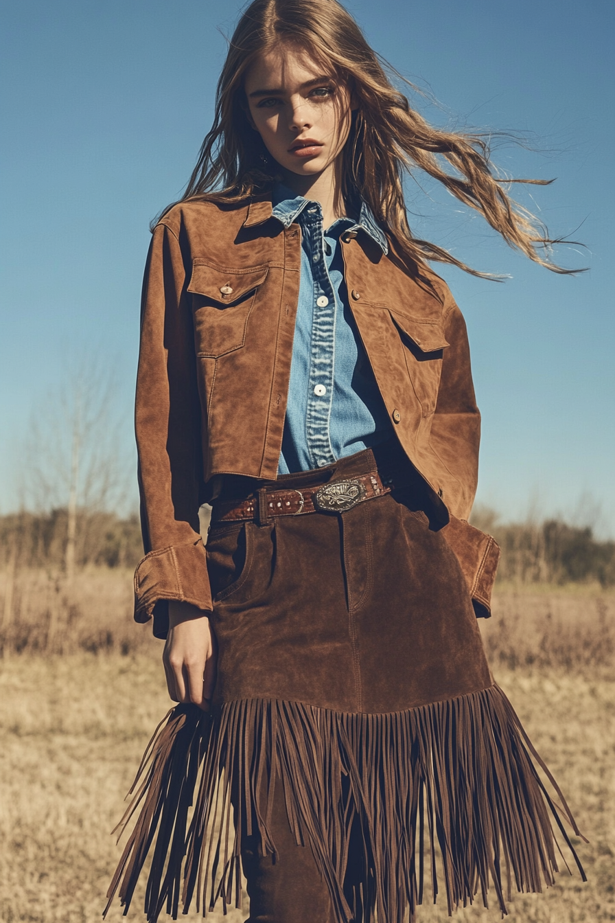 suede skirt outfit