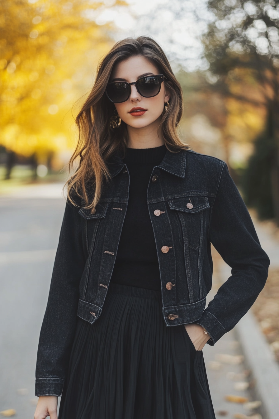 black-jean-jacket-outfits