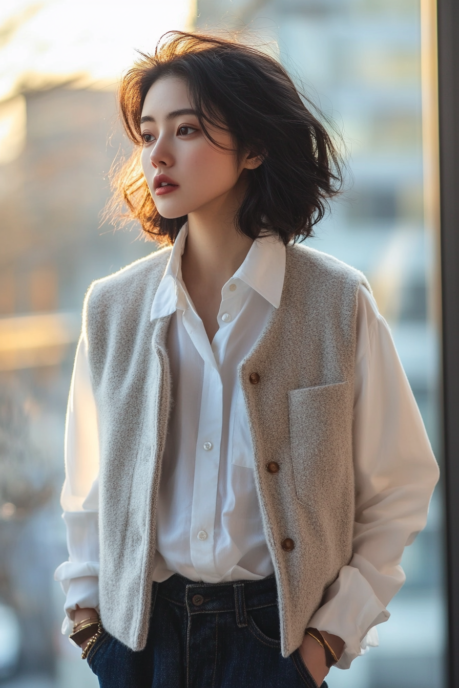 fleece vest outfit