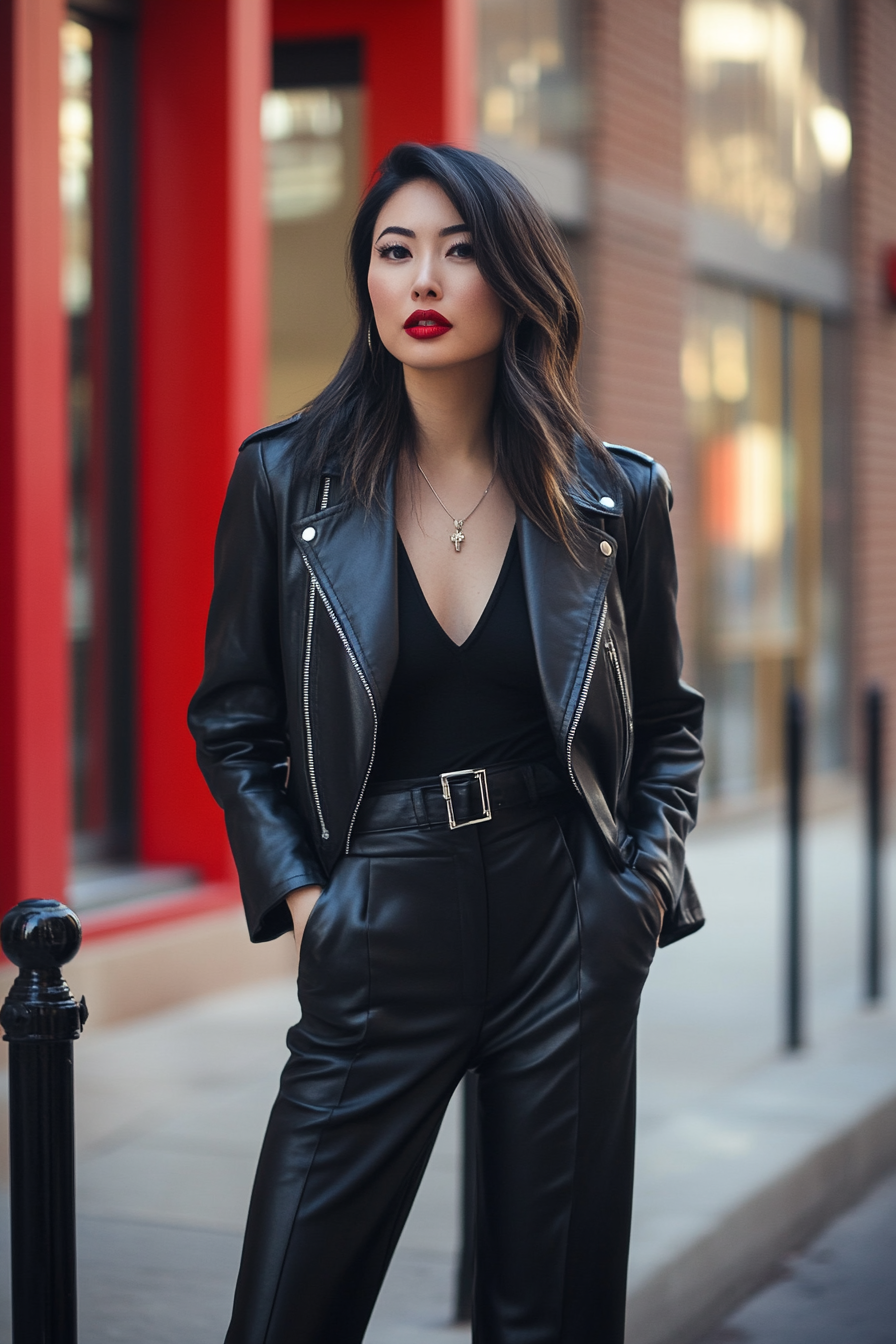 leather-jacket-outfits-women