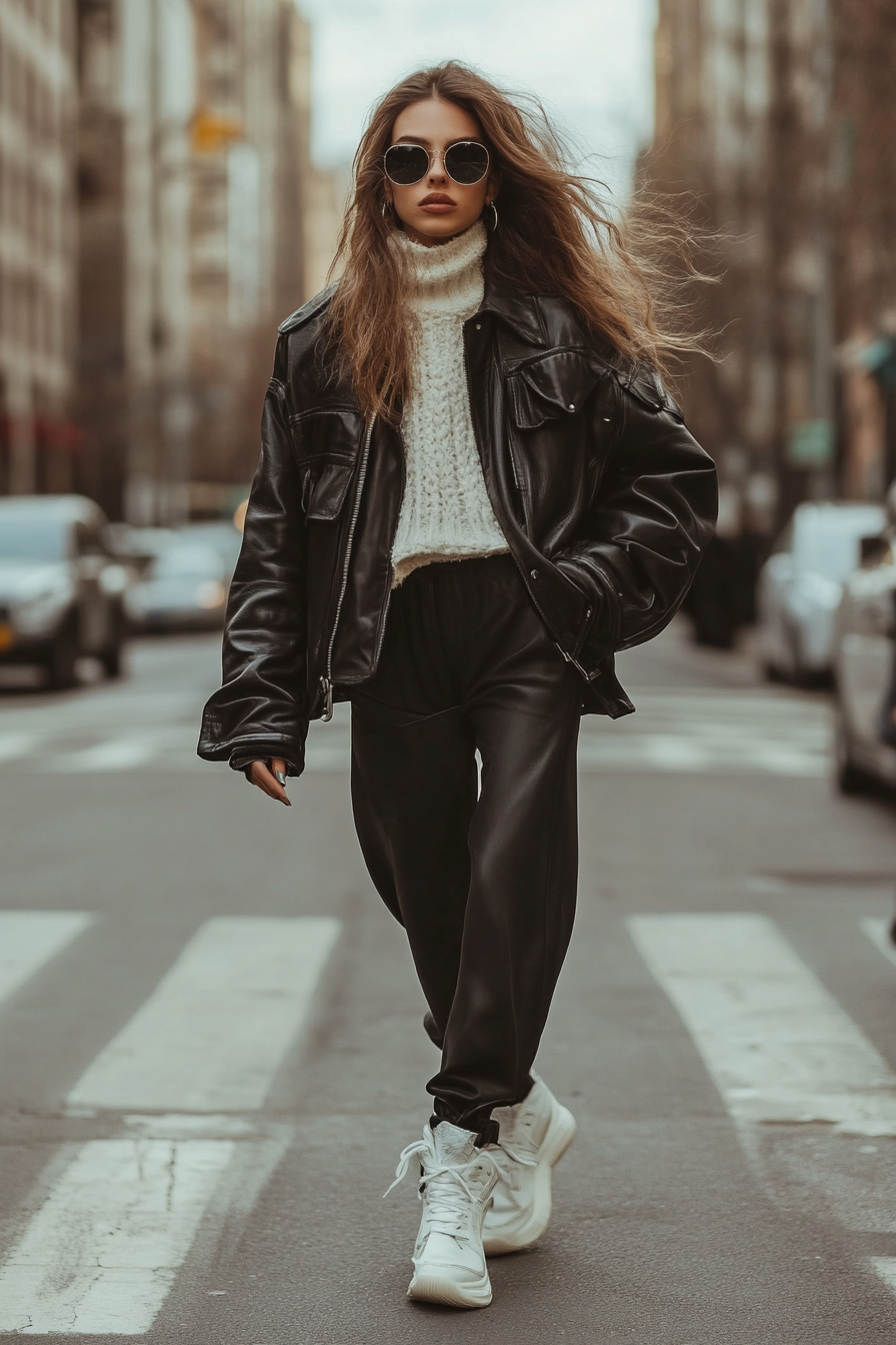 leather-jacket-outfits-women
