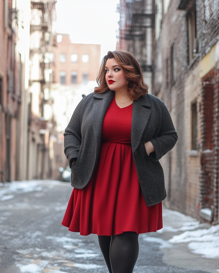 plus size winter outfits 