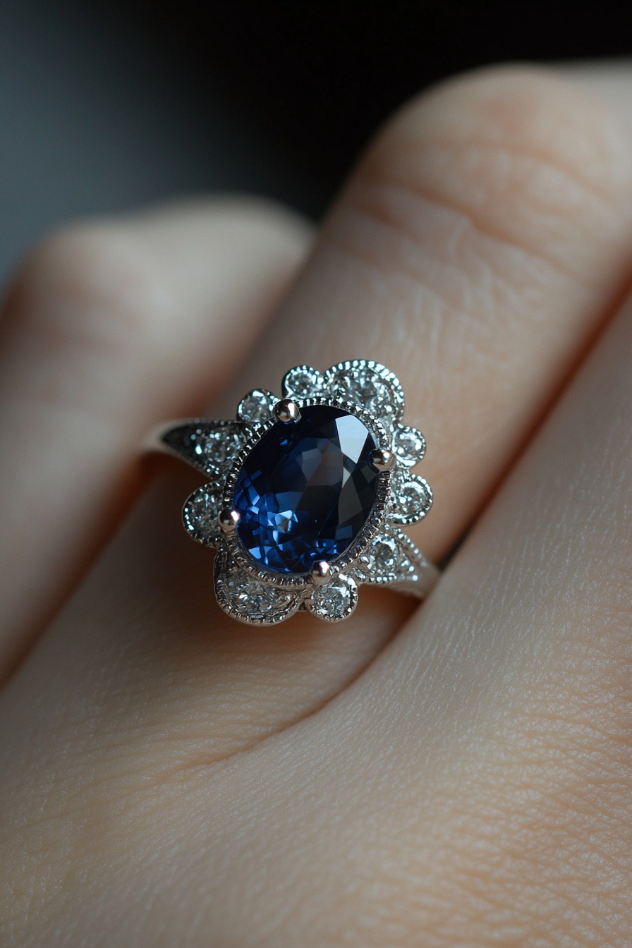 oval wedding ring set stack