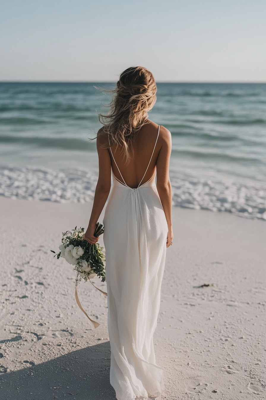 beach bride dress