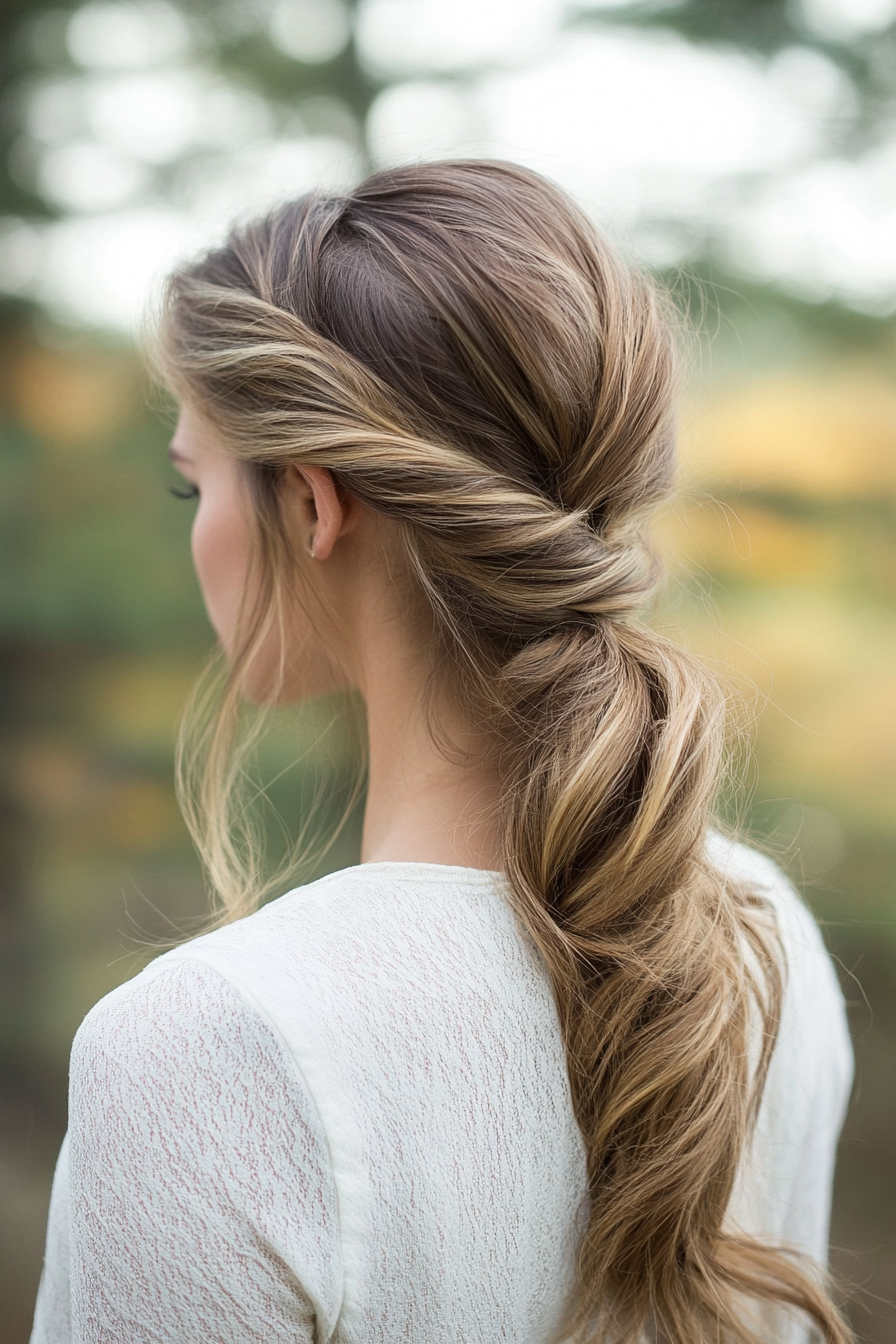 Loose Braided Ponytail