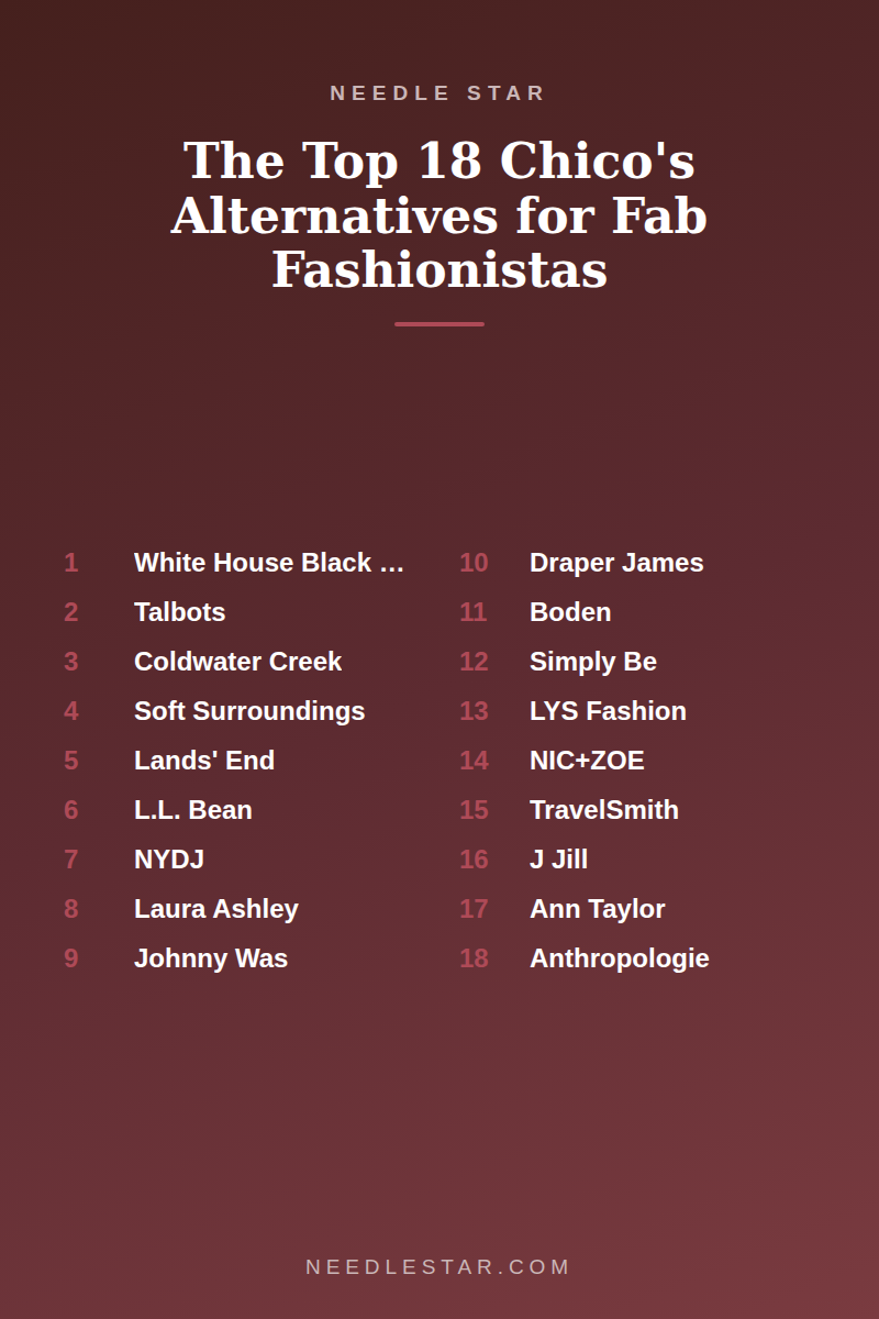 The Full List: The Top 18 Chico's Alternatives for Fab Fashionistas