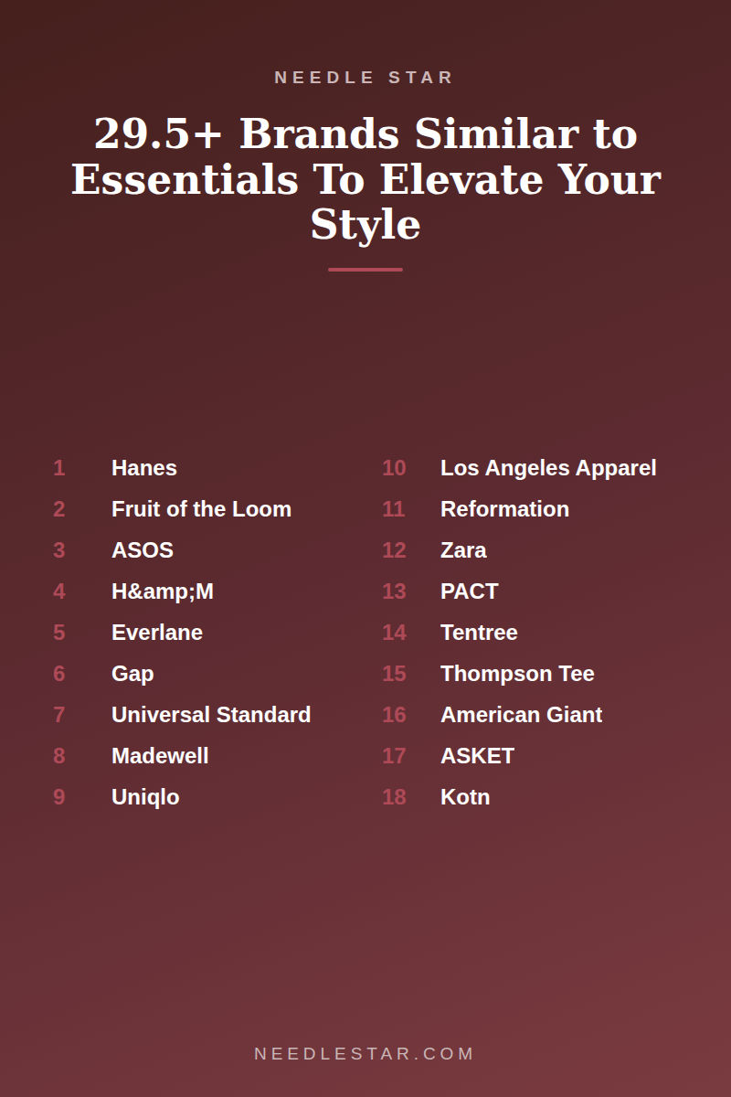 The Full List: 29.5+ Brands Similar to Essentials To Elevate Your Style