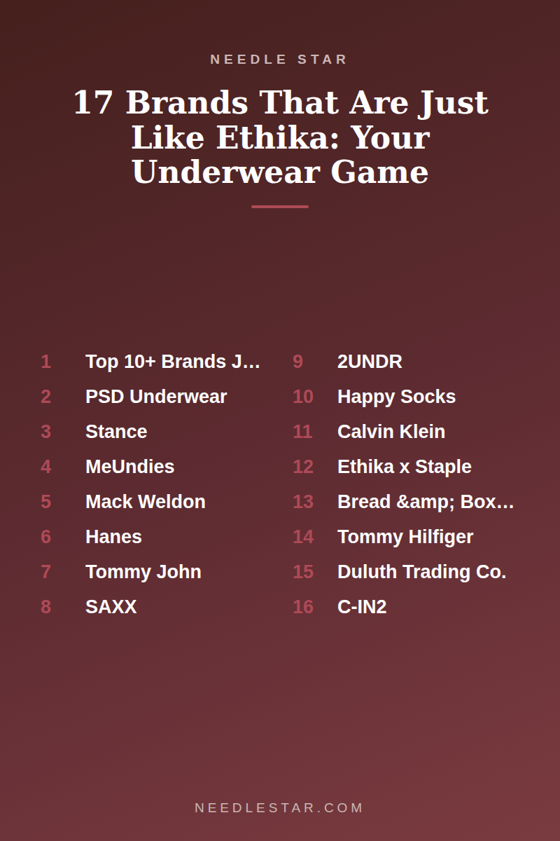 The Full List: 17 Brands That Are Just Like Ethika: Your Underwear Game!