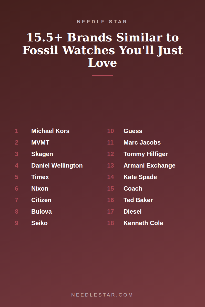 The Full List: 15.5+ Brands Similar to Fossil Watches You'll Just Love