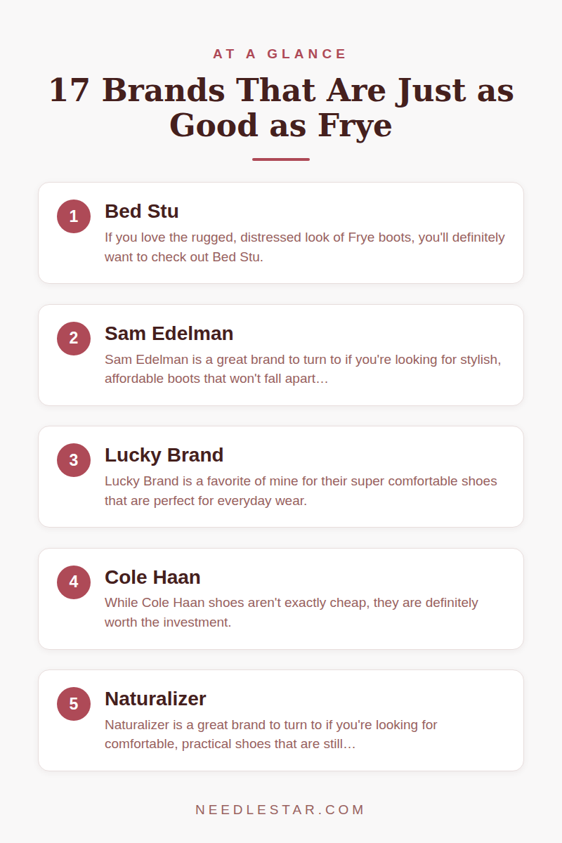 At a Glance: 17 Brands That Are Just as Good as Frye (But Cheaper!)