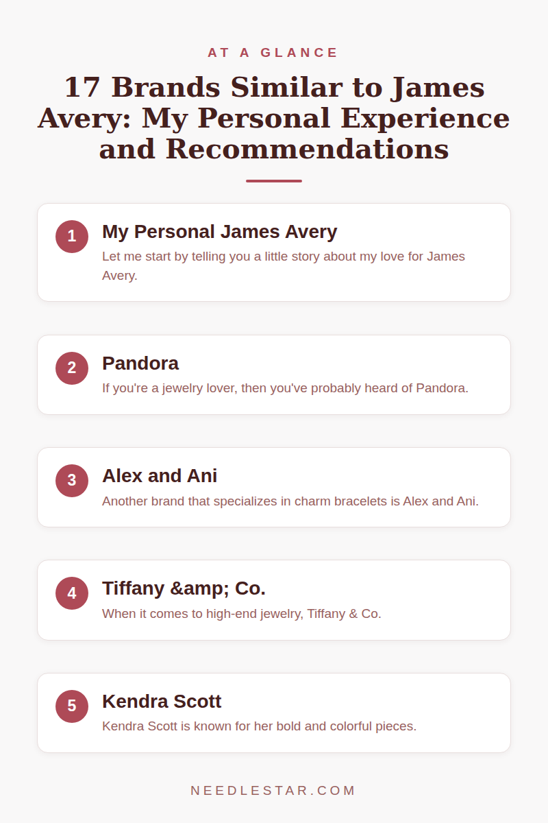 At a Glance: 17 Brands Similar to James Avery: My Personal Experience and Recommendations