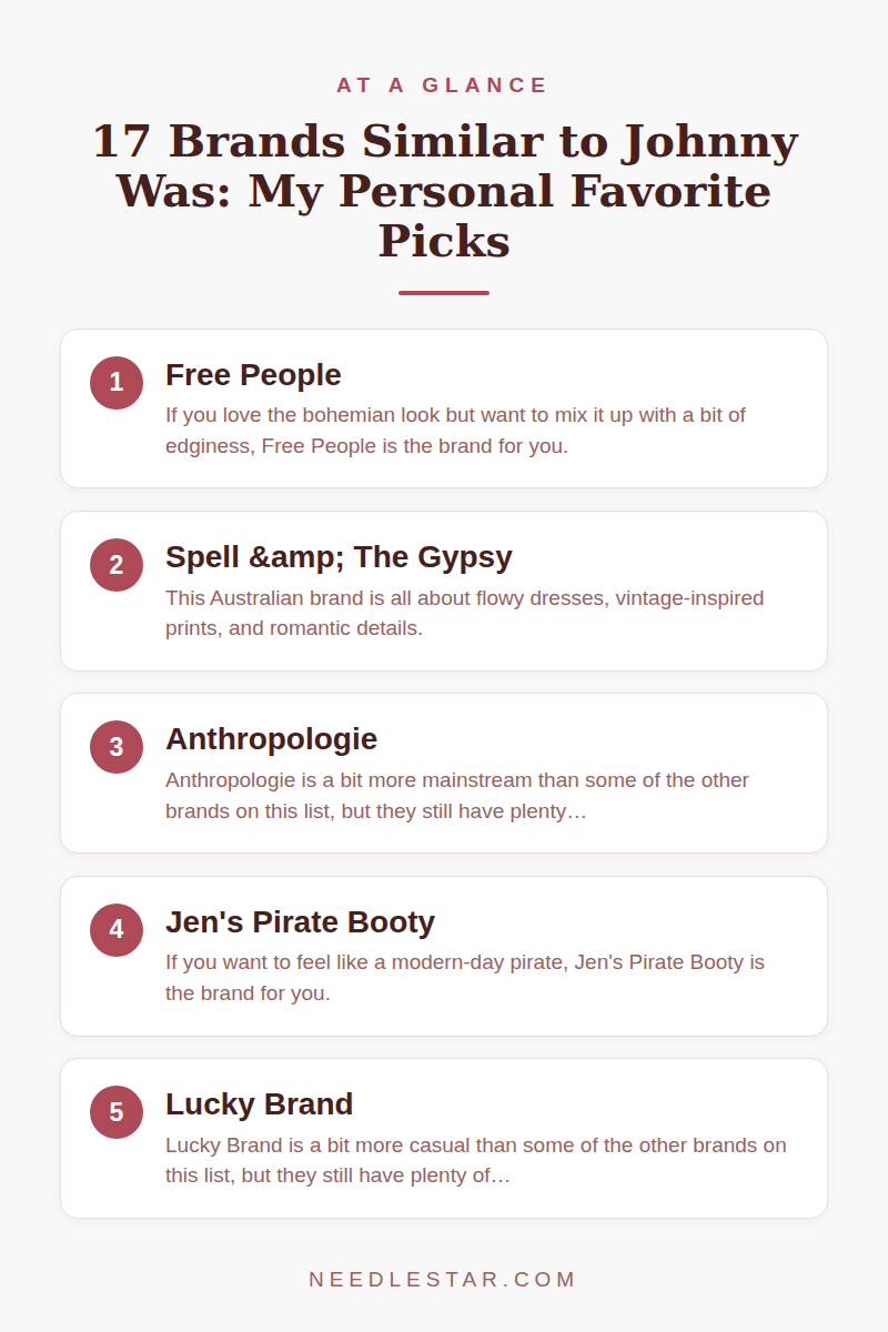 At a Glance: 17 Brands Similar to Johnny Was: My Personal Favorite Picks!