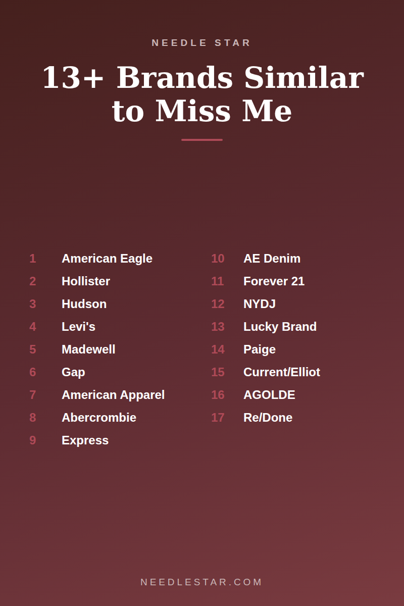 The Full List: 13+ Brands Similar to Miss Me