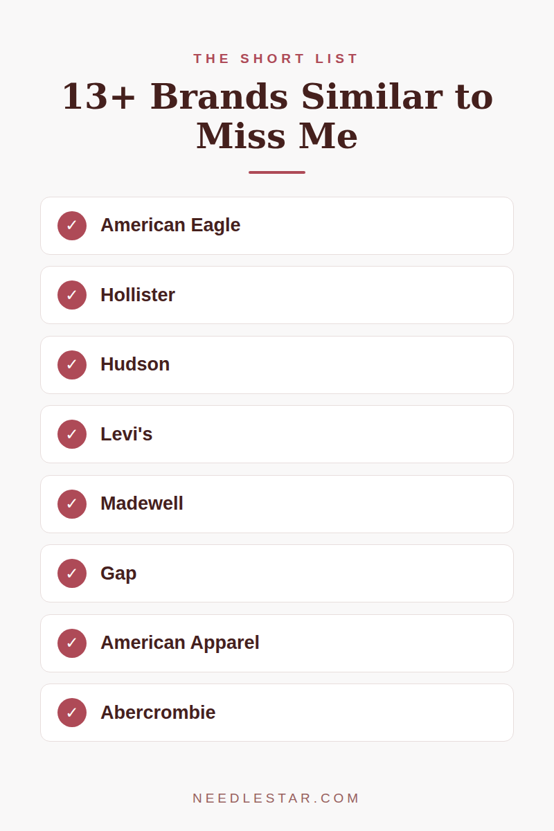The Short List: 13+ Brands Similar to Miss Me