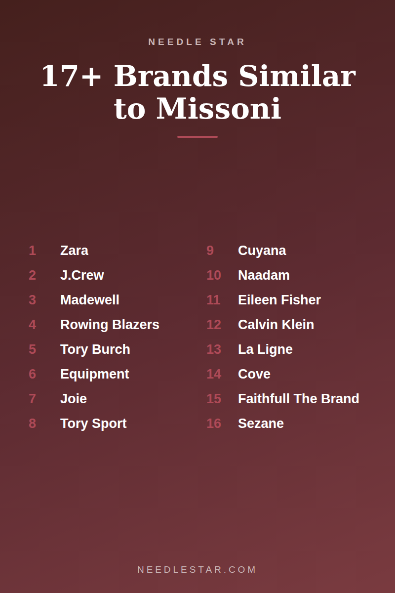 The Full List: 17+ Brands Similar to Missoni