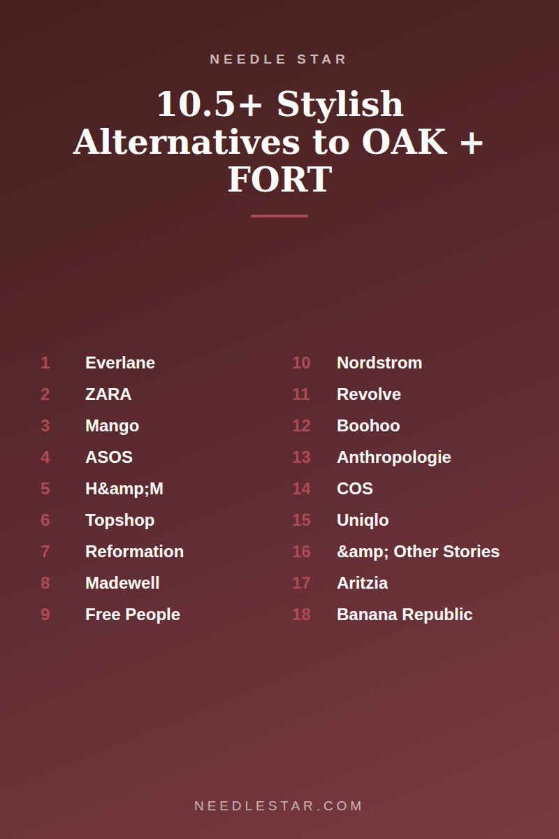 The Full List: 10.5+ Stylish Alternatives to OAK + FORT