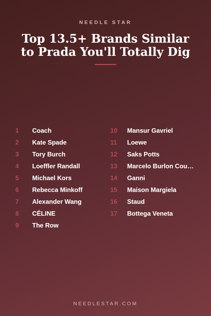 The Full List: Top 13.5+ Brands Similar to Prada You'll Totally Dig