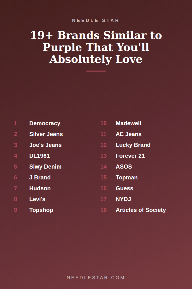 The Full List: 19+ Brands Similar to Purple That You'll Absolutely Love