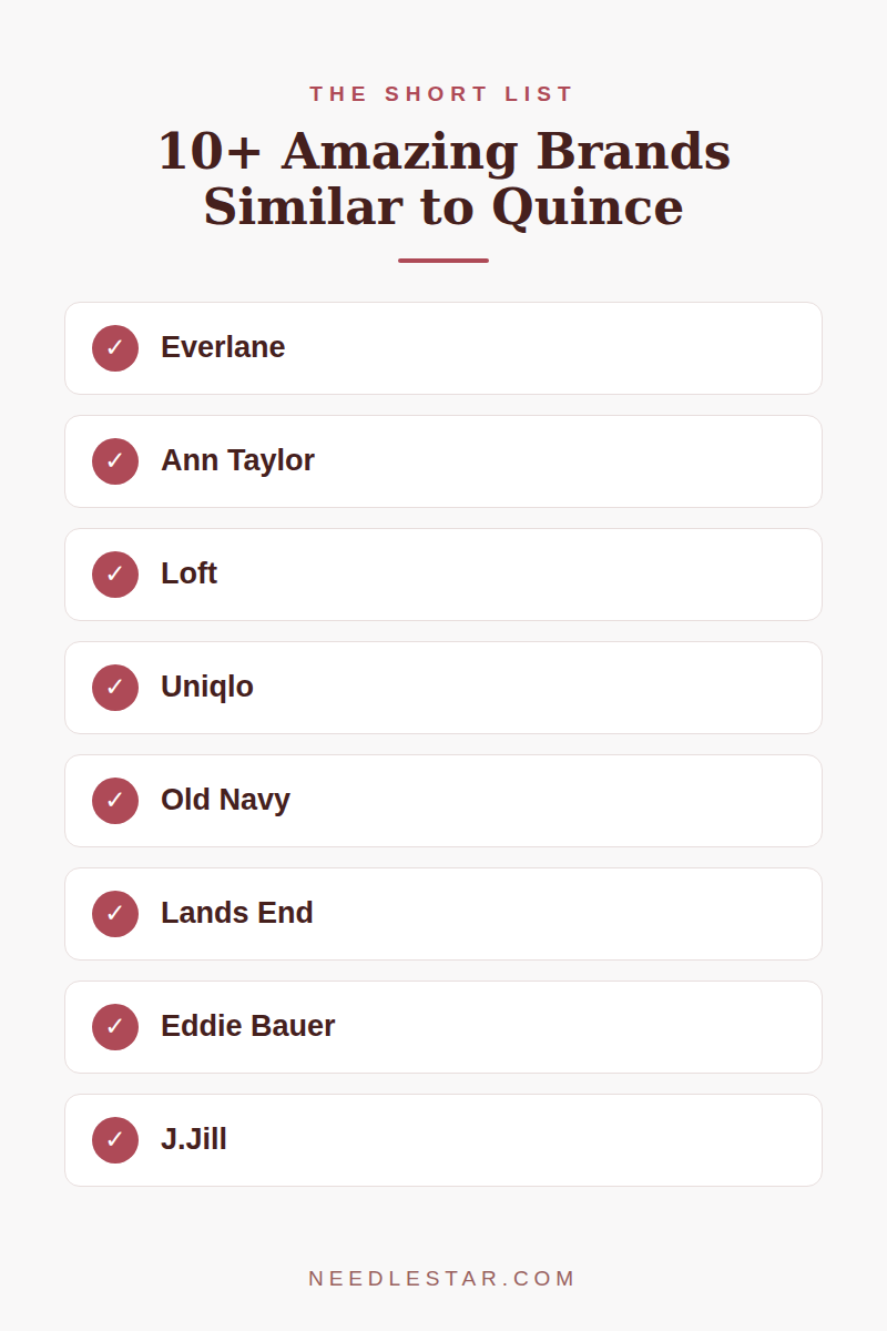 The Short List: 10+ Amazing Brands Similar to Quince