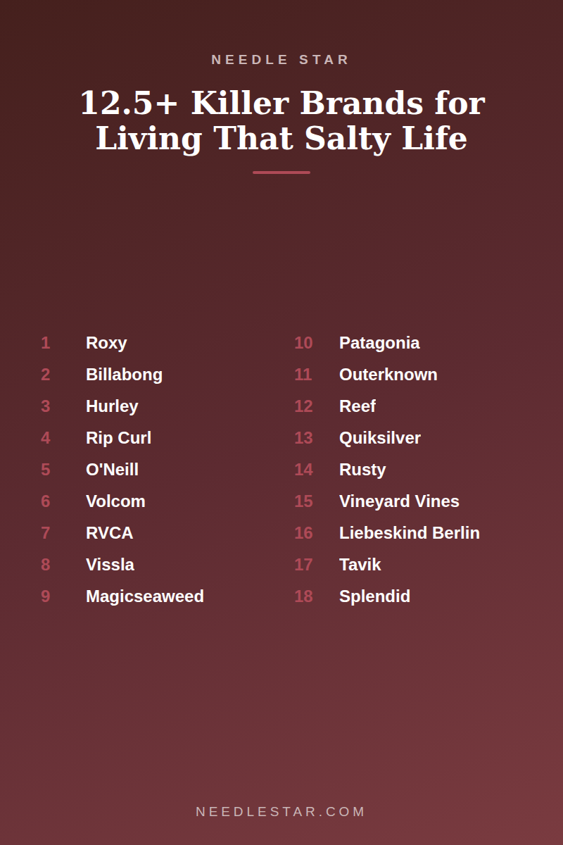 The Full List: 12.5+ Killer Brands for Living That Salty Life