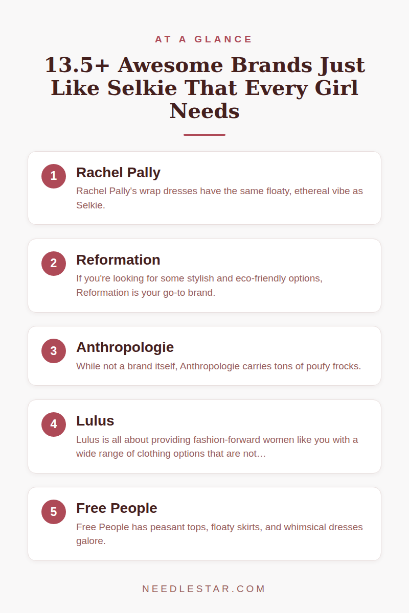 At a Glance: 13.5+ Awesome Brands Just Like Selkie That Every Girl Needs