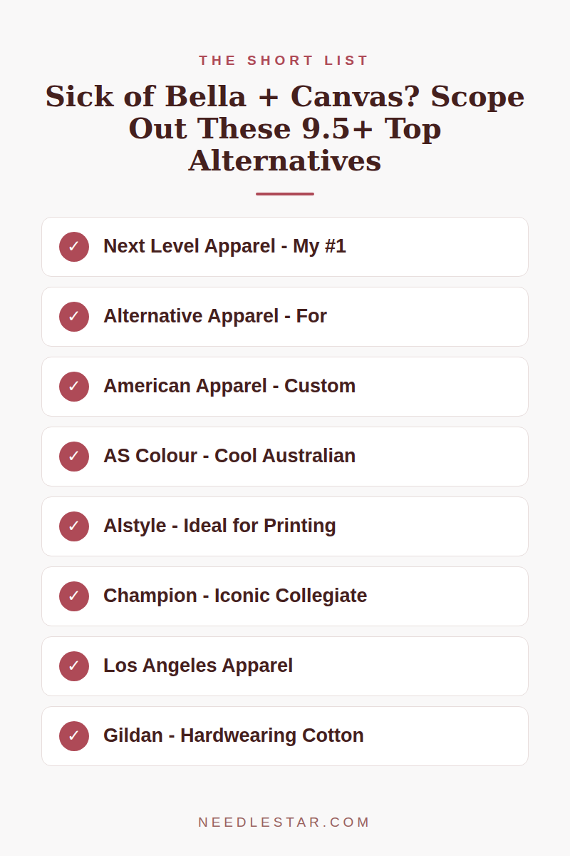 The Short List: Sick of Bella + Canvas? Scope Out These 9.5+ Top Alternatives