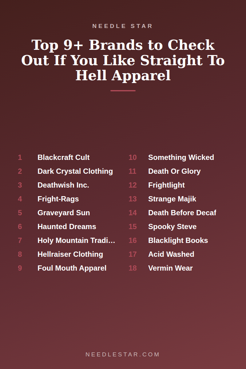 The Full List: Top 9+ Brands to Check Out If You Like Straight To Hell Apparel