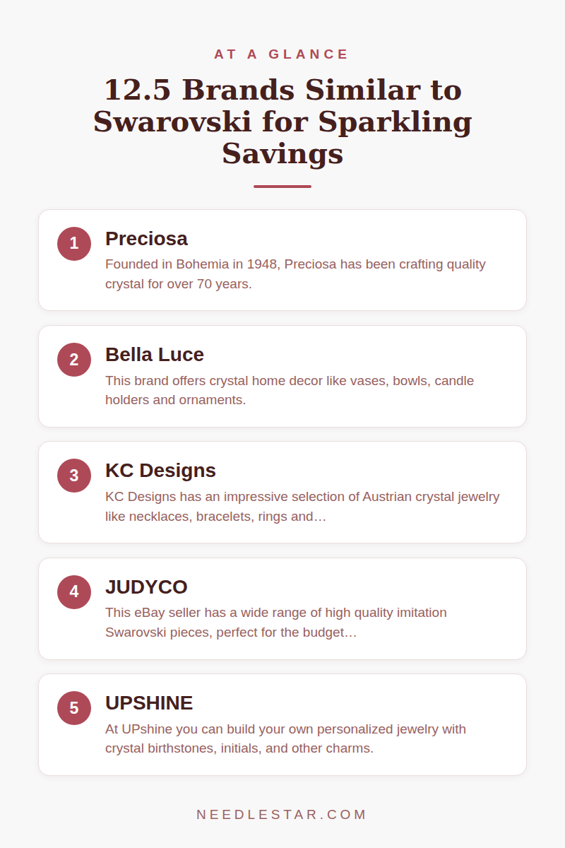 At a Glance: 12.5 Brands Similar to Swarovski for Sparkling Savings