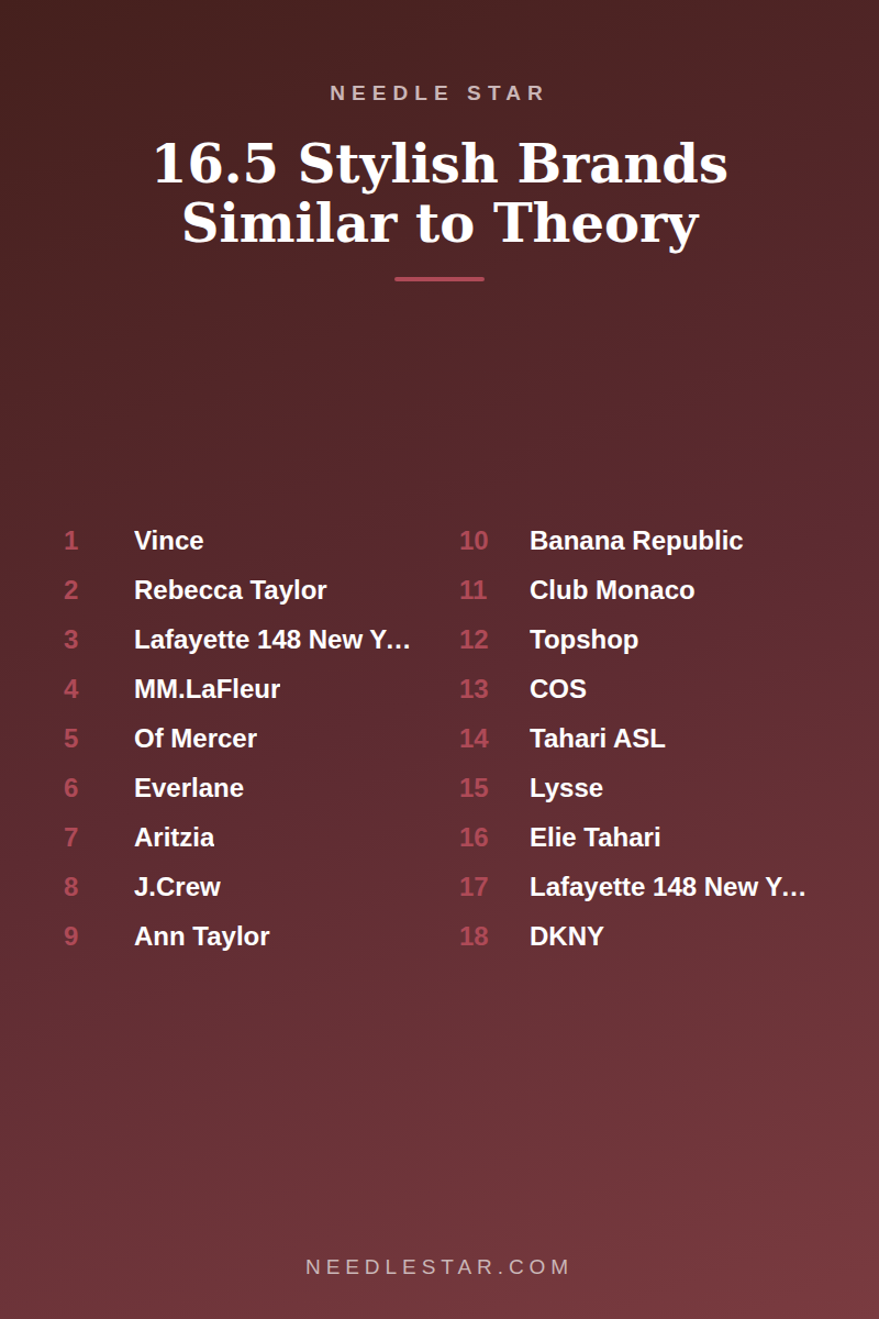 The Full List: 16.5 Stylish Brands Similar to Theory