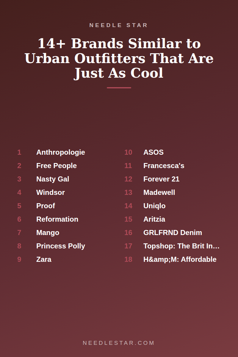 The Full List: 14+ Brands Similar to Urban Outfitters That Are Just As Cool