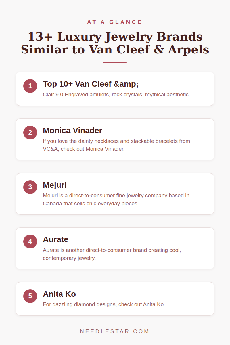 At a Glance: 13+ Luxury Jewelry Brands Similar to Van Cleef & Arpels