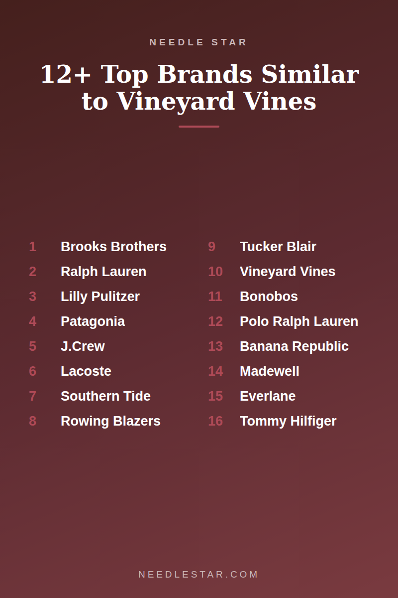 The Full List: 12+ Top Brands Similar to Vineyard Vines