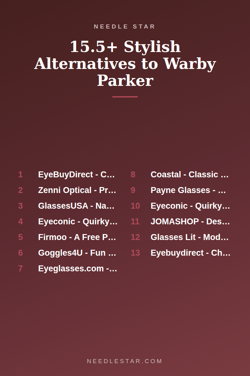 The Full List: 15.5+ Stylish Alternatives to Warby Parker